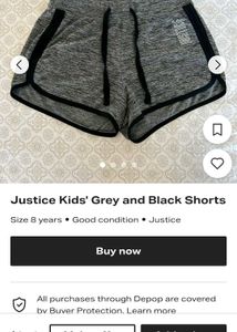 Gray "Justice" Athletic Shorts