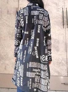 Abstract Print Long Sleeve Dress