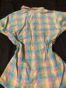 Women's Plaid Button-Up Top