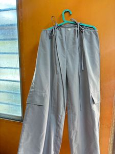Stylish Beige parachute pants