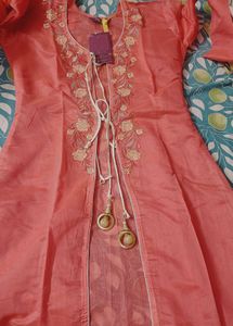 Embroidered Kurta with Tassels