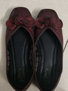 Women's Burgundy Ballet Flats | Beautiful