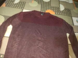 Burgundy Striped Sweater