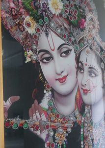 Elegant Radha Krishna Framed Art