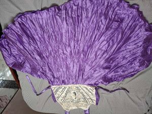 Exquisite Lavender Halter Cape Dress