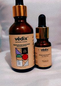 Vedix Nuyantra Pro Hair Growth Serum With Dandruff Care And Vedix Vikruth Amla Booster Oil