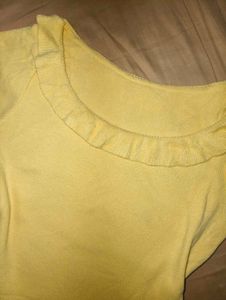 lemon Yellow Ruffled Top💛