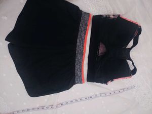 decathlon padded Sports Bra short set