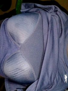 Reebok With Bra Attached  Inside T-Shirt - Navy