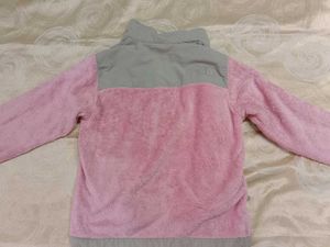 Y2K The North Face Pink Fuzzy Fleece Jacket
