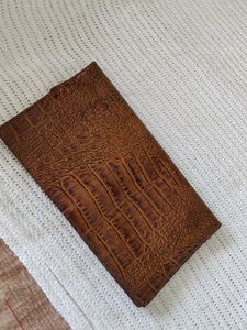 Vintage Brown Croc Embossed Wallet
