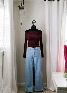 Light Blue Wide Leg Jeans