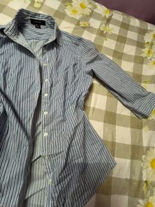 Classic Blue Striped Button-Up Shirt