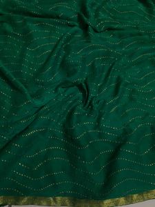 Elegant Emerald Green Saree