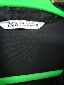 Zara Satin Button-Up Shirt