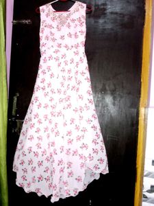 Elegant Floral Kurta Set with oreganza  Dupatta