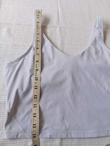 Comfortable White Workout Tank Top