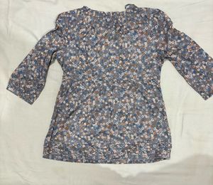 Floral Print 3/4 Sleeve Top