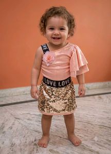 Sparkly Sequin Skirt Set