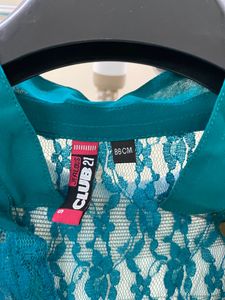 Elegant Teal Lace Top