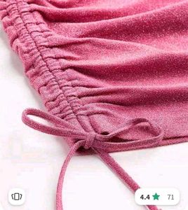 brand new (H&amp;M)Sparkly Pink Ruched Mini Dress