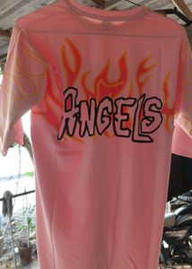 Pink Angel Flames Graphic T-Shirt