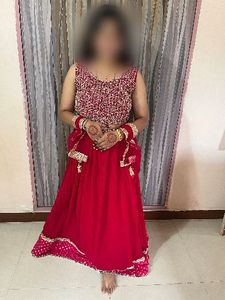 Beautiful Red Embellished Lehenga Choli