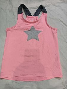 Cute Pink 💙Tank Top with Star