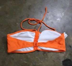 Bright Orange Bikini panty Bra set