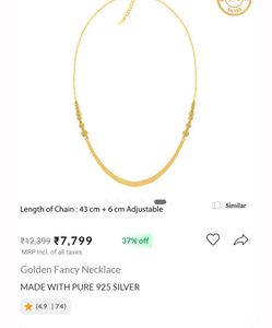 golden fancy necklace