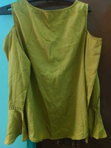 Olive Cold Shoulder Top