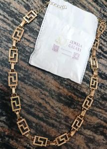 Gold plated linked-chain.