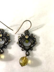 Topaz Drop Oxidised Earing