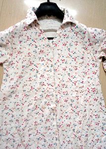 Floral Print Button-Up Dress
