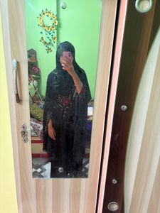 Elegant Black Embroidered farasha abaya