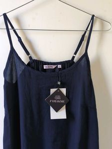 Elegant Navy Blue Slip Dress