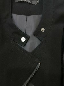 Black Asymmetrical Zip Jacket