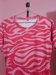 Pink Zebra Print T-Shirt