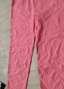 Coral Pink Wide Leg Pants