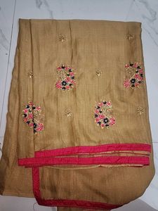 Elegant Embroidered Saree