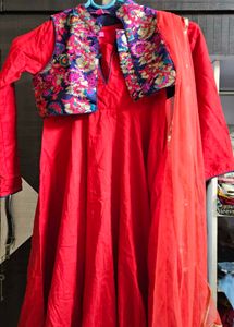 Girl Anarkali Kurti Set