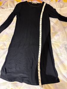 Black Imported  Mini Dress