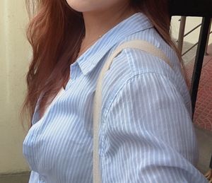 H&amp;M Striped Button-Down ShirtM L