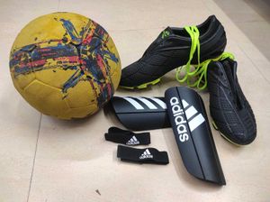 Adidas Soccer Cleats &amp; Shin Guards Set