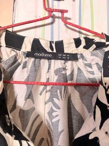 Madame Black &amp; White Floral Kurta