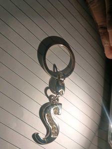 Sparkling 'S' Initial Keychain