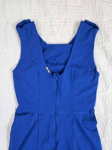 Vibrant Blue Sleeveless Sheath Dress bust 34