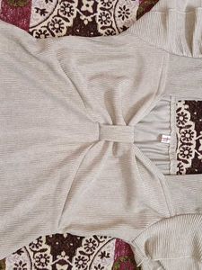 Chic Bow Detail Peplum Top