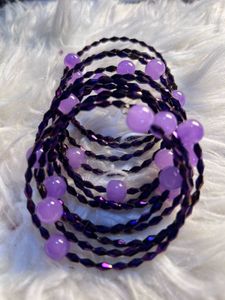 Purple Beaded Wrap Bracelet
