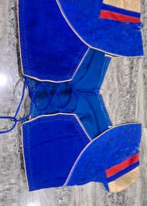 Royal Blue Embroidered Blouse